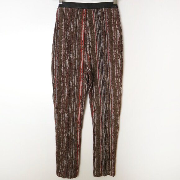 Missoni Slim Knit Trouser Pant With Leather Trim Waist Size 40 - Picture 10 of 14